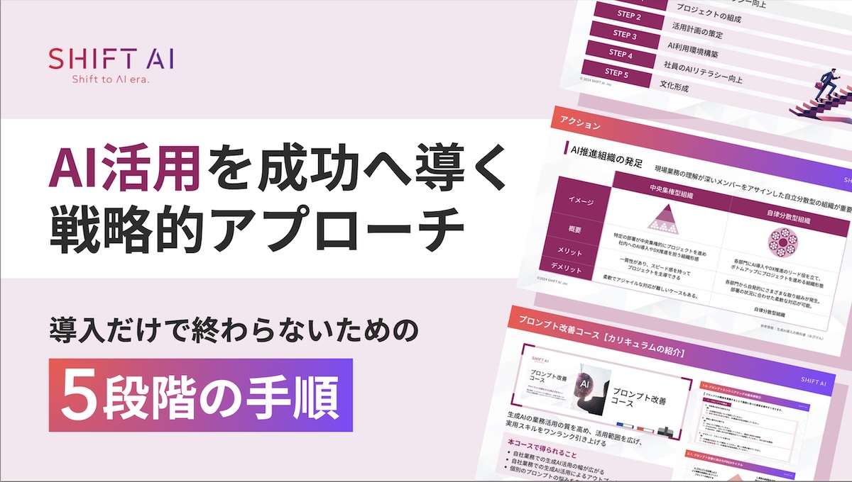 AI活用を成功へ導く 戦略的アプローチ5段階の手順
